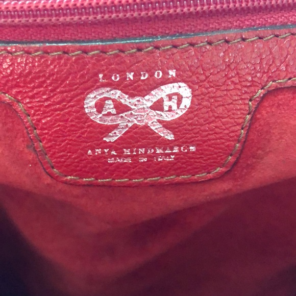Anya Hindmarch Red Leather Handbag - Picture 6 of 6